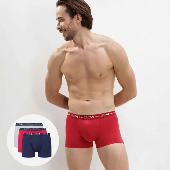 Set di 3 Boxer da uomo in cotone stretch (Boxer da uomo) Dim chez FrenchMarket