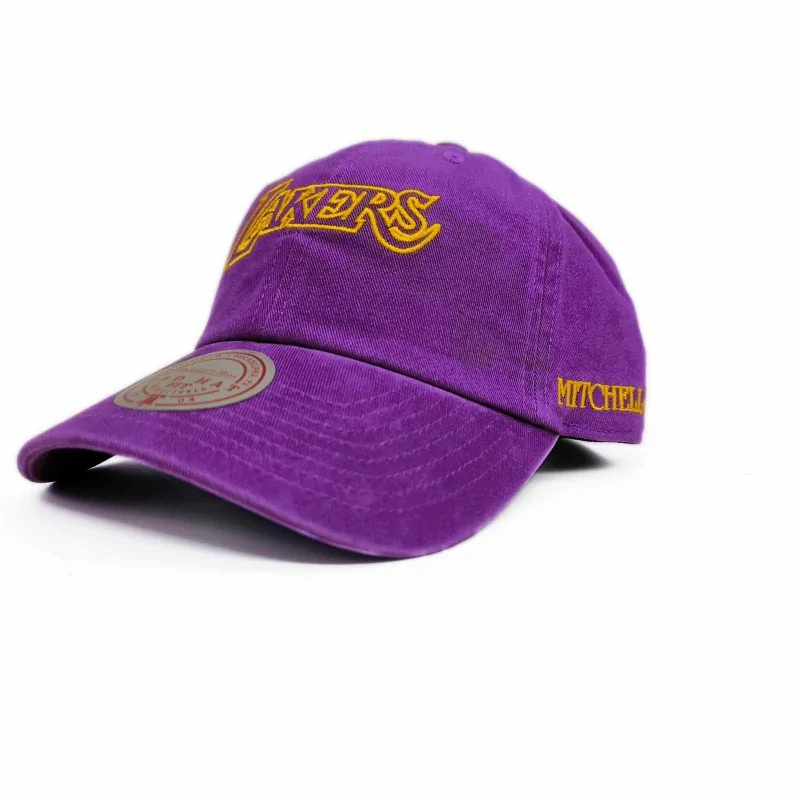 Mitchell & Ness - Casquette NBA Los Angeles Lakers "Washed Dad" Violet Taille Unique