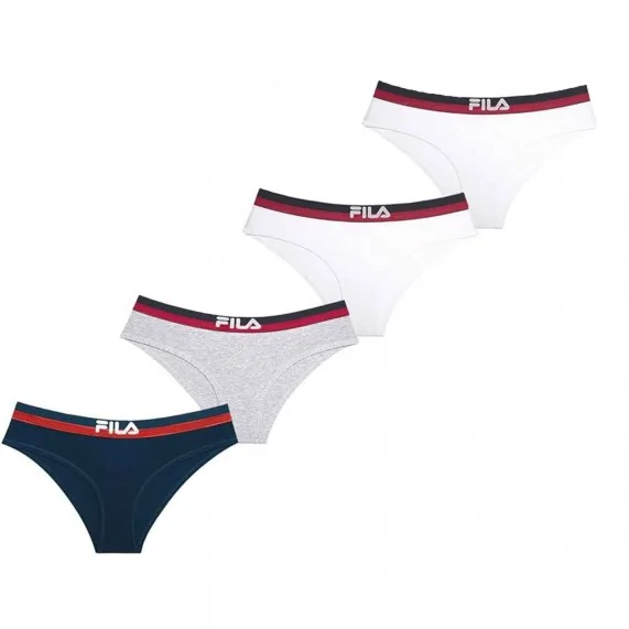 Lot de 4 Slips Femme en Coton (Culotte Femme) Fila chez FrenchMarket