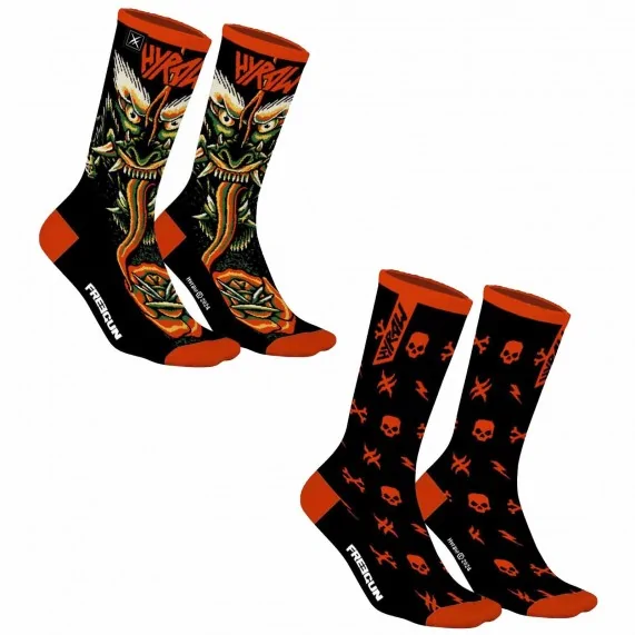 Lote de 2 pares de calcetines para hombre "HYRAW (Calcetines de fantasía) Freegun chez FrenchMarket