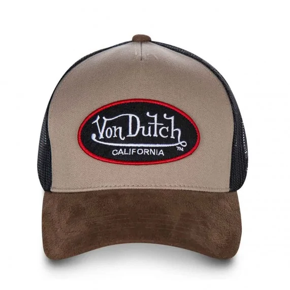 Casquette Trucker Marron Beige "Suede" (Caps) Von Dutch chez FrenchMarket