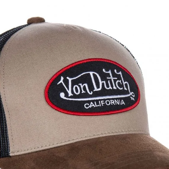 Casquette Trucker Marron Beige "Suede" (Caps) Von Dutch chez FrenchMarket