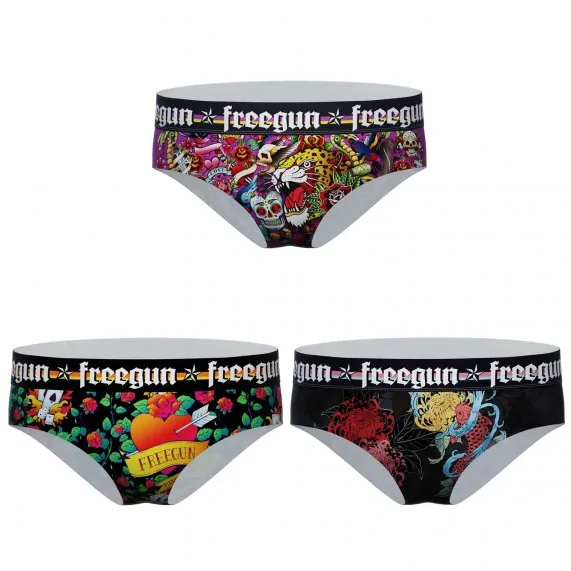 Lot de 3 Boxers Femme Microfibre (Boxer Femme) Freegun chez FrenchMarket