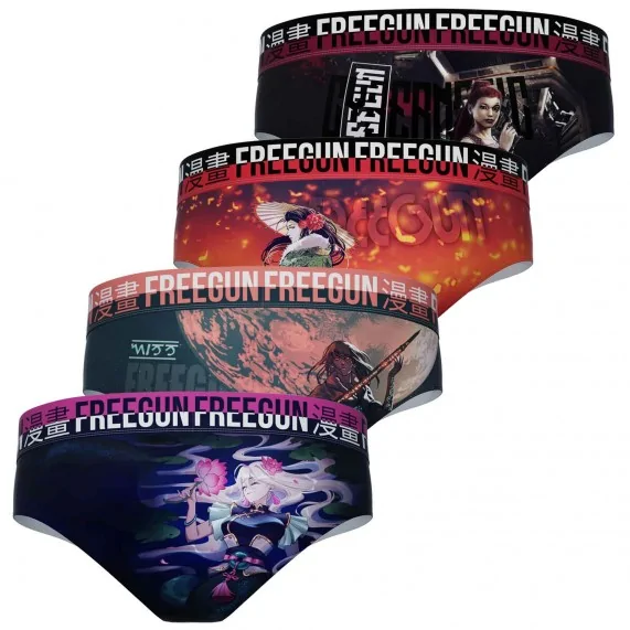 Lot de 4 Boxers Femme en Microfibre (Boxer Femme) Freegun chez FrenchMarket