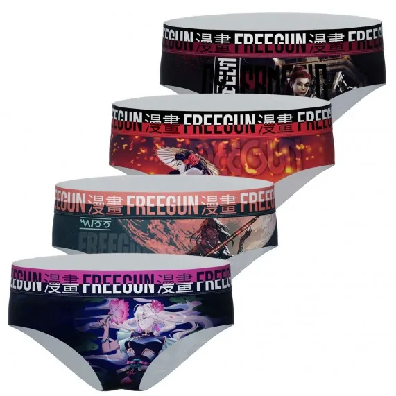 Lot de 4 Boxers Femme en Microfibre (Boxer Femme) Freegun chez FrenchMarket