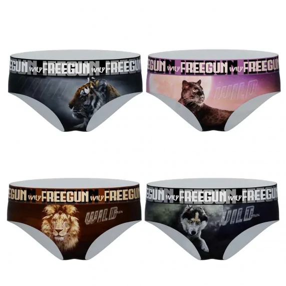 Lot de 4 Boxers Femme en Microfibre (Boxer Femme) Freegun chez FrenchMarket