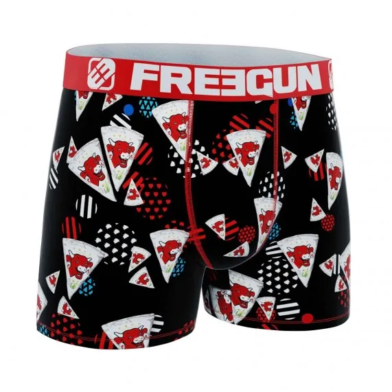 Lot de 4 Boxers Homme Microfibre "La Vache qui rit" (Boxer da uomo) Freegun chez FrenchMarket