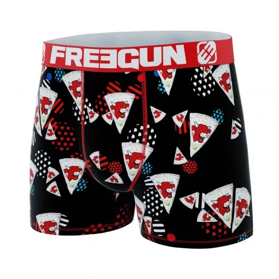 Lot de 4 Boxers Homme Microfibre "La Vache qui rit" (Lot boxers Homme) Freegun chez FrenchMarket