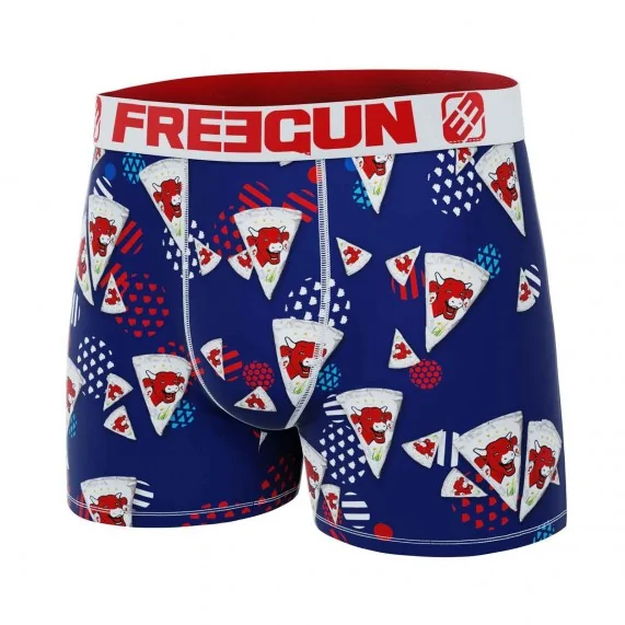 Lot de 4 Boxers Homme Microfibre "La Vache qui rit" (Lot boxers Homme) Freegun chez FrenchMarket