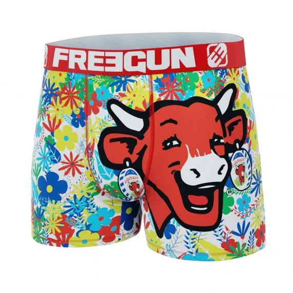 Lot de 4 Boxers Homme Microfibre "La Vache qui rit" (Lot boxers Homme) Freegun chez FrenchMarket