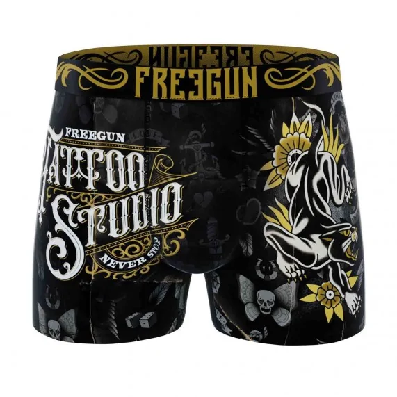 Boxer Homme Microfibre Skull & Tatoo (Boksers) Freegun chez FrenchMarket