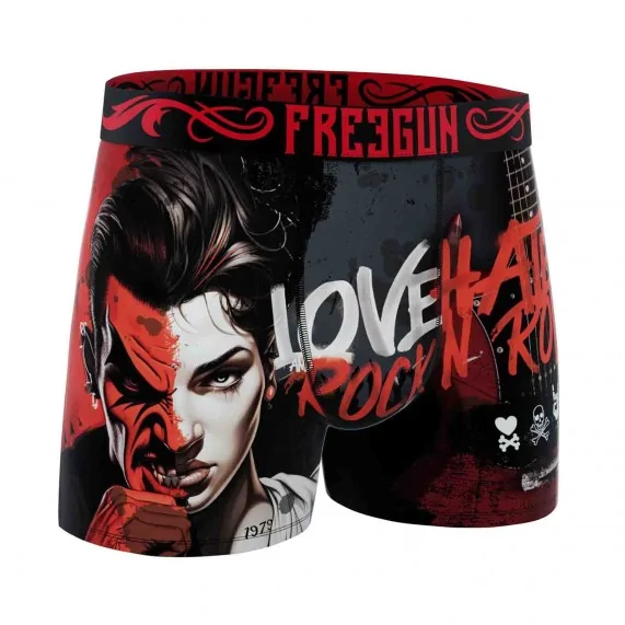 Boxer Homme Microfibre "Love Hate Rock n Roll" (Boxershorts) Freegun auf FrenchMarket