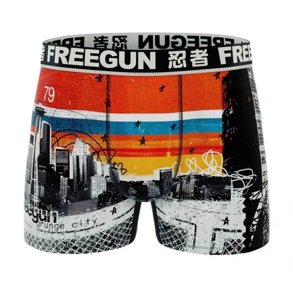 Boxer Homme Microfibre "Grunge City" (Boxer) Freegun chez FrenchMarket