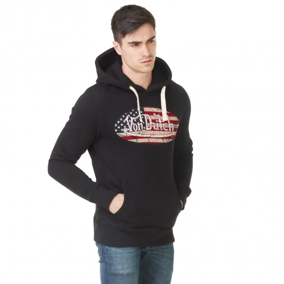 Sudadera con capucha negra con logotipo de EE.UU (Suéteres) Von Dutch chez FrenchMarket