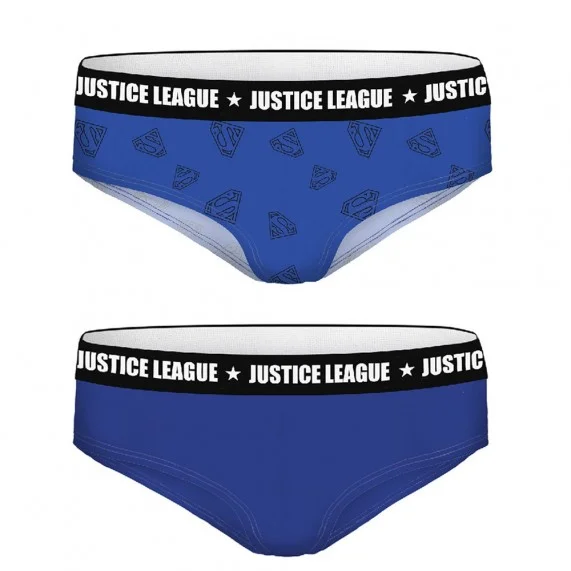 Set di 2 boxer di cotone Superman della Justice League Girls (Boxer/Shorty) Freegun chez FrenchMarket