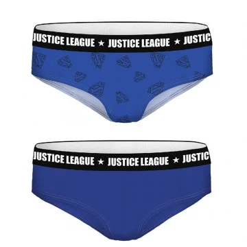 Lot de 2 Boxers Justice League Fille en Coton Superman (Boxers/Shorty) Freegun chez FrenchMarket