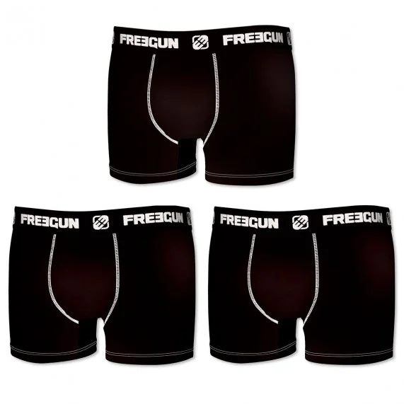 3er-Pack Boxershorts aus Baumwolle für Herren (Boxershorts für Männer) Freegun auf FrenchMarket