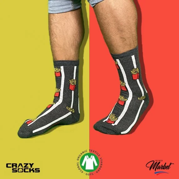 CRAZY SOCKS Chaussettes Food Coton Bio (Chaussettes fantaisies) Crazy Socks chez FrenchMarket