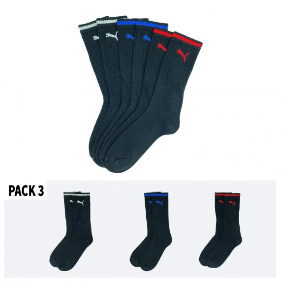 Calcetines Sport Crew Stripe (Calcetines deportivos) PUMA chez FrenchMarket