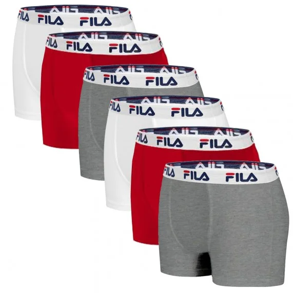 Juego de 6 bóxers de algodón para hombre (Calzoncillos para hombre) Fila chez FrenchMarket