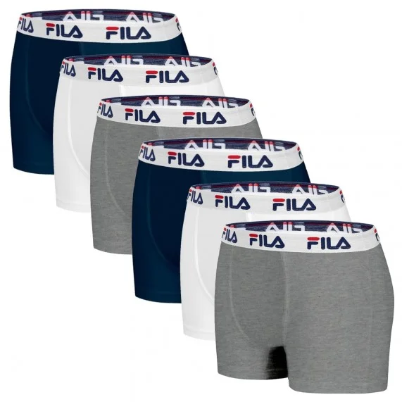 Baumwoll-Boxershorts für Männer 6er-Set (Boxershorts für Männer) Fila auf FrenchMarket