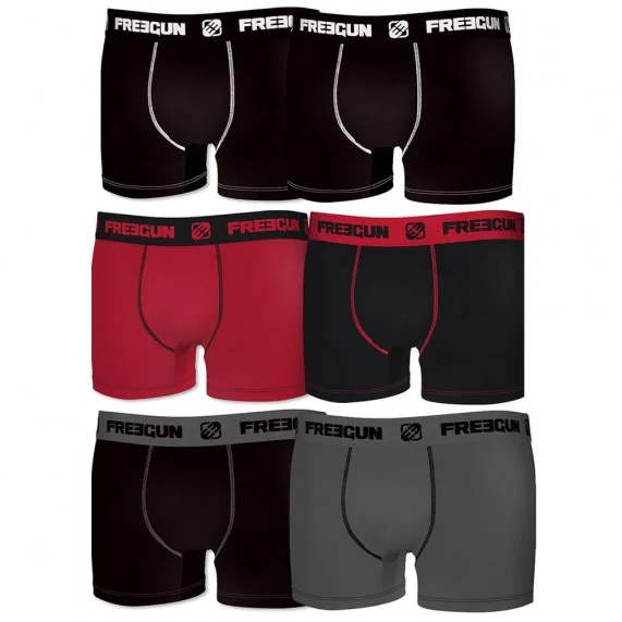 Lot de 6 Boxers Homme Coton (Boxers Homme) Freegun chez FrenchMarket