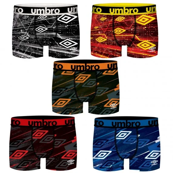 Set van 5 heren sport boxers (Herenboxershorts) Umbro chez FrenchMarket